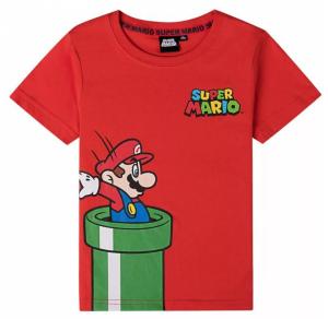 Tričko Super Mario , Velikost - 110 , Barva - Červená