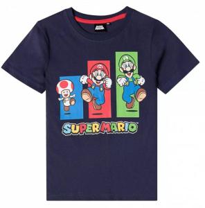 Tričko Super Mario , Velikost - 116 , Barva - Tmavo modrá