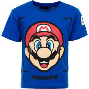 Tričko Super Mario , Velikost - 110 , Barva - Modrá