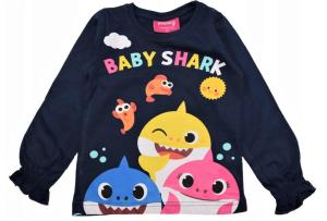 Tričko Baby Shark dlhý rukáv tmavo modrá , Velikost - 98 , Barva - Tmavo modrá