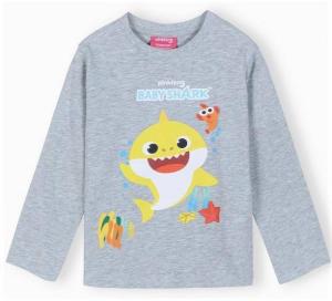 Tričko Baby Shark dlhý rukáv tmavo šedá , Barva - Šedá