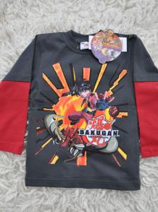 Tričko Bakugan s dlhým rukávom , Velikost - 104 , Barva - Grafit