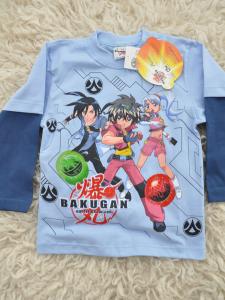 Tričko Bakugan s dlhým rukávom , Velikost - 104 , Barva - Světlo modrá