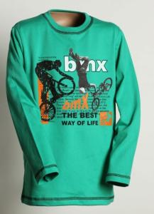 Tričko BMX , Velikost - 128 , Barva - Zelená