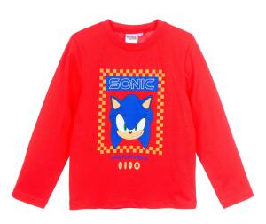 Tričko s dlhým rukávom Sonic , Velikost - 98 , Barva - Červená
