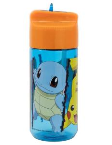 Fľaša Pokémon tritan , Velikost lahve - 430 ml , Barva - Modro-oranžová