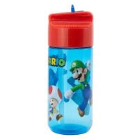 Láhev Super Mario tritan , Velikost lahve - 430 ml , Barva - Modro-červená