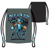 Vrecko Minecraft diamond , Barva - Tmavo šedá