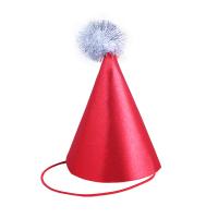 Vianočný brokátový klobúčik , Barva - Červená