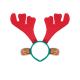Vianočná čelenka sob s ušami , Barva - Červená-1