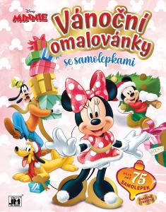 Vianočné omaľovánka so samolepkami Minnie , Barva - Barevná