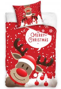 Vánoční povlečení Sob Rudolf , Rozměr textilu - 140x200