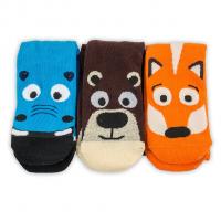 Veselé ponožky FUNNY zvieratká 3ks , Velikost ponožky - 23-26 , Barva - Barevná