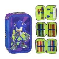 Penál Sonic vybavený , Barva - Modrá