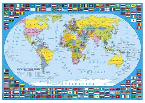 Podložka XL mapa sveta , Barva - Modrá