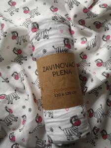 Zavinovacia plienka s potlačou Zebra