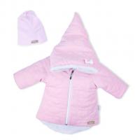 Zimný kabátik s čiapočkou Nicol Kids , Velikost - 56 , Barva - Ružová