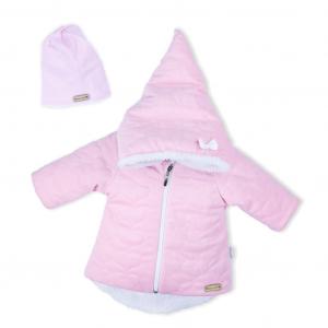 Zimný kabátik s čiapočkou Nicol Kids , Barva - Ružová