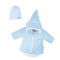 Zimný kabátik s čiapočkou Nicol Kids Winter , Velikost - 56 , Barva - Modrá