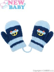 Zimné rukavičky s autom  , Barva - Tmavo modrá